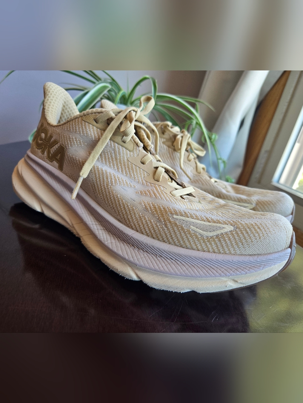 Hoka Clifton 9 Running Shoes | White / Holiday Flock (WHF) | Men’s 9D - Picture 2 of 11